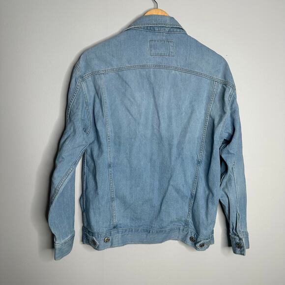 Loft Women's Cotton Light Wash Oversized‎ Baggy Boyfriend Denim Jacket Size XXS - Picture 2 of 7
